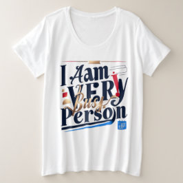 私は忙しとても人だ プラスサイズTシャツ