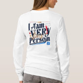 私は忙しとても人だ Tシャツ (裏面)