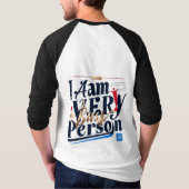 私は忙しとても人だ Tシャツ (裏面)