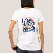 私は忙しとても人だ Tシャツ (裏面)