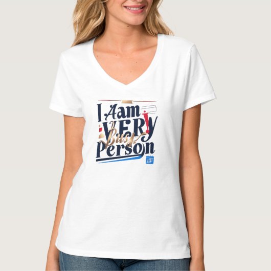 私は忙しとても人だ Tシャツ (正面)