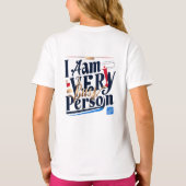 私は忙しとても人だ Tシャツ (裏面)