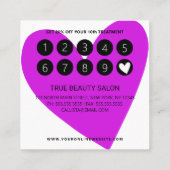 私は忠実なBabe金ゴールドパープルブラックハート顧客 ロイヤリティカード (裏面)