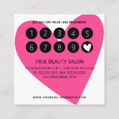 私は忠実なBabe金ゴールドピンクブラックハート顧客 ロイヤリティカード (裏面)