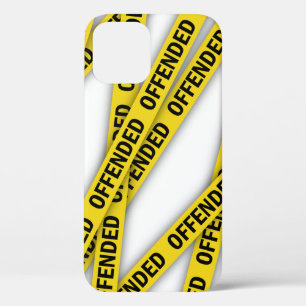 私は怒っている 警察テープ 立入禁止 iPhone 12ケース