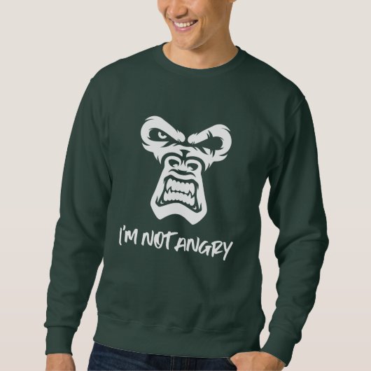私は怒ない スウェットシャツ (正面)