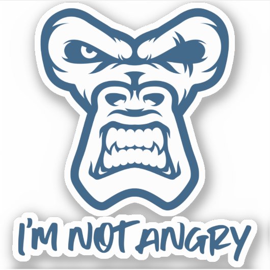 私は怒ない – The Monkey シール (正面)