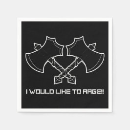 "私は怒りたい" – 常に、野蛮人。 スタンダードカクテルナプキン