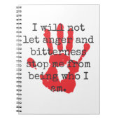 私は怒りと苦しみを許さない – Inspirationa ノートブック (正面)