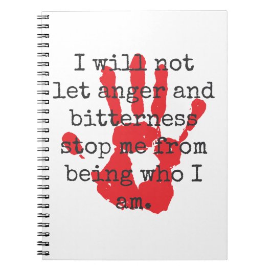 私は怒りと苦しみを許さない – Inspirationa ノートブック (正面)