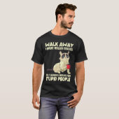 私は怒りやすい性格 猫 愚かな人嫌い Tシャツ (正面フル)