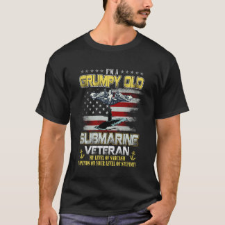 私は怒りん坊のおじいちゃん アメリカ潜水艦ベテランの父の日パパです Tシャツ