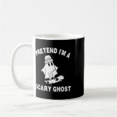 私は怖い幽霊ハロウィーンの衣装2 コーヒーマグカップ (左)