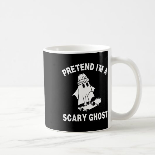 私は怖い幽霊ハロウィーンの衣装2 コーヒーマグカップ (右)