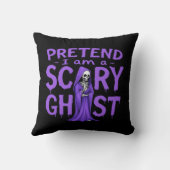 私は怖い幽霊 – 面白いハロウィーン クッション (裏面)