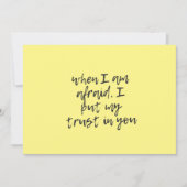 私は怖い時あなたに信頼を置きます 招待状 (正面)