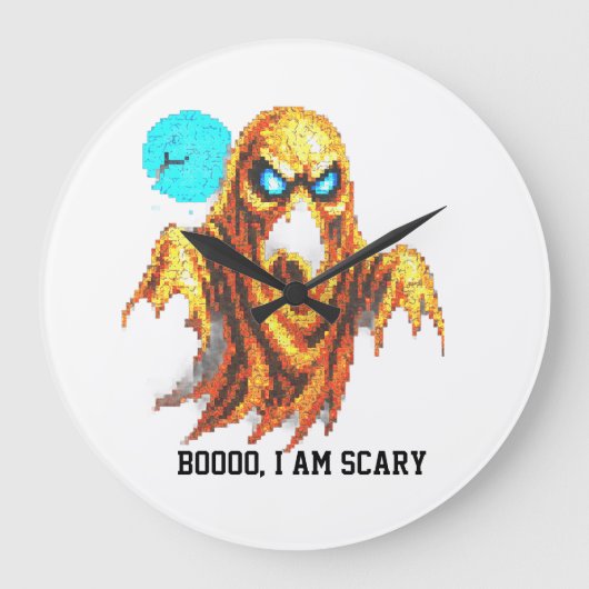 私は怖い ラージ壁時計 (正面)