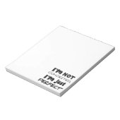 私は思い上がらない、私は完璧だ ノートパッド (回転)