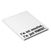 私は思い上がらない、私は完璧だ ノートパッド (アングル)