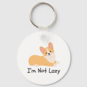 私は怠け犬のミーム キーホルダー (正面)