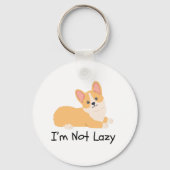 私は怠け犬のミーム キーホルダー (裏面)