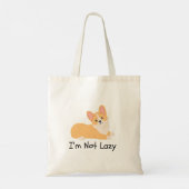 私は怠け犬のミーム トートバッグ (裏面)
