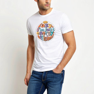私は怠け者ではありません、ただエネルギー効率が良いだけです Tシャツ