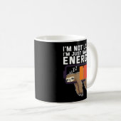 私は怠け者ではない単なるエネルギーの救スローバッテリー コーヒーマグカップ (正面右)