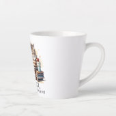 私は怠け者のかわいい猫ではない カフェラテマグ (右)