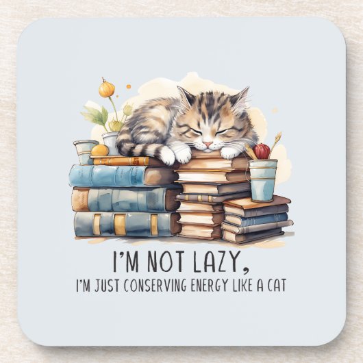 私は怠け者のかわいい猫ではない コースター (正面)