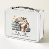 私は怠け者のかわいい猫ではない メタルランチボックス (裏面)