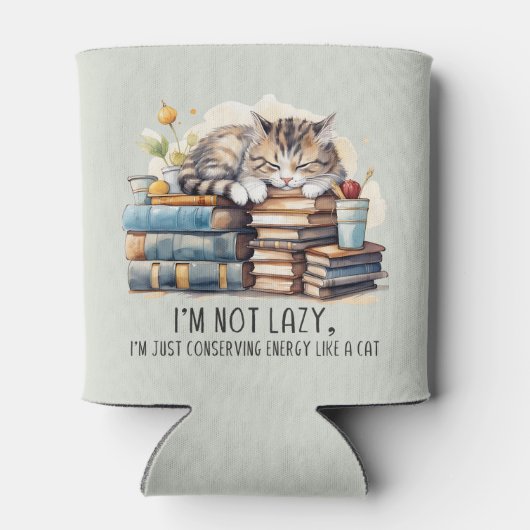 私は怠け者のかわいい猫ではない 缶クーラー (裏面)