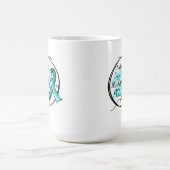 私は怠惰ではない私のPCOSティール（緑がかった色）リボンだ コーヒーマグカップ (中央)