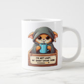 私は怠惰ではない ジャンボコーヒーマグカップ (右)