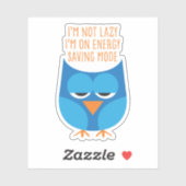 私は怠惰ではない…ステッカー – 青 シール (シート)