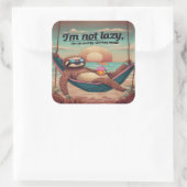 私は怠惰ではない、私はエネルギーのモードのグラフィック救ーに乗っている スクエアシール (バッグ)