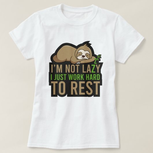 私は怠惰ではない Tシャツ (デザイン正面)