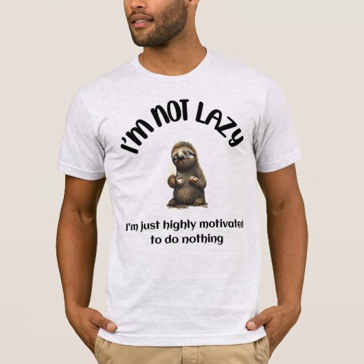 私は怠惰な怠け者Tシャツではない Tシャツ (正面)