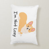 私は怠惰な犬のミームアクセント枕ではない アクセントクッション (裏面(縦))