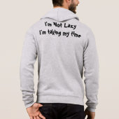 私は怠惰なTシャツではない パーカ (裏面)