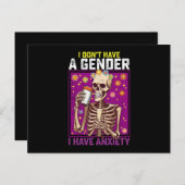 私は性別を持っていない私は不安を持っているバイナリでない ポストカード (正面/裏面)