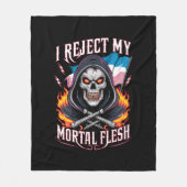 私は性転換LGBTQを拒む フリースブランケット (正面)