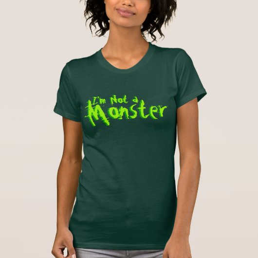 私は怪物ハロウィンじゃない Tシャツ (正面)