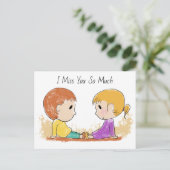 私は恋しく思あなたがとても可愛い ポストカード (スタンド正面)