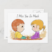 私は恋しく思あなたがとても可愛い ポストカード (正面/裏面)