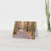 私は恋しく思あなた/一人の男の歩くを巻き上げ道を通る カード (正面)