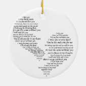 私は恋しく思あなた – 壊れた分離ハート セラミックオーナメント (裏面)