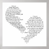 私は恋しく思あなた – 壊れた分離ハート ポスター (正面)