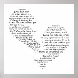 私は恋しく思あなた – 壊れた分離ハート ポスター