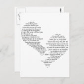 私は恋しく思あなた – 壊れた分離ハート ポストカード (正面/裏面)